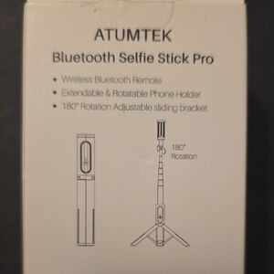 Bluetooth Selfie Stick Pro - Black W Wireless Bluetooth Remote